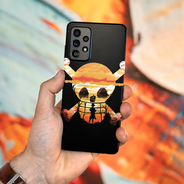 Husa compatibila cu Samsung Galaxy A73 5G model One Piece Skull, Silicon, TPU, Viceversa