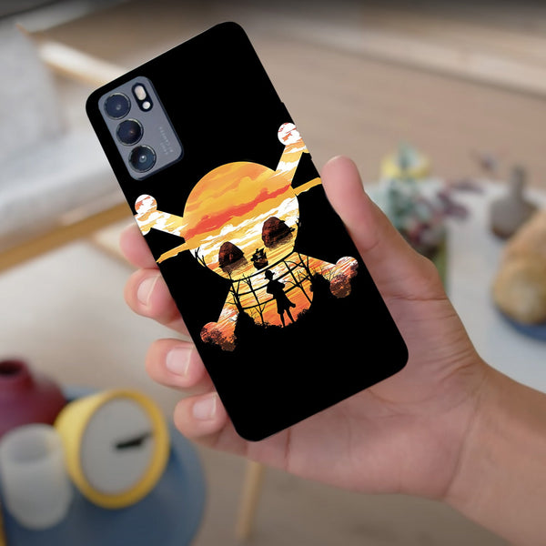 Husa compatibila cu Oppo A74 4G model One Piece Skull, Silicon, TPU, Viceversa