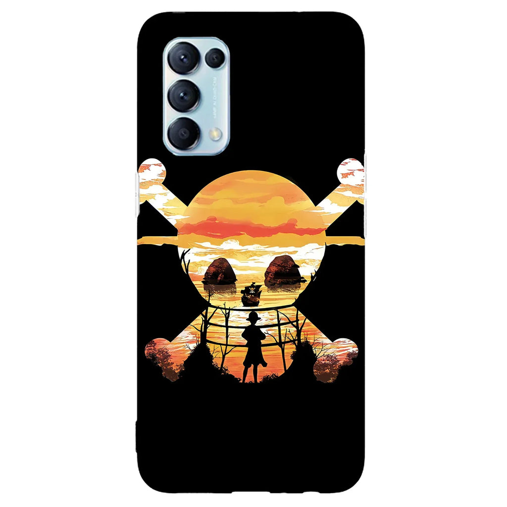Husa compatibila cu Oppo Reno 6 Pro 5G model One Piece Skull, Silicon, TPU, Viceversa - Viceversa