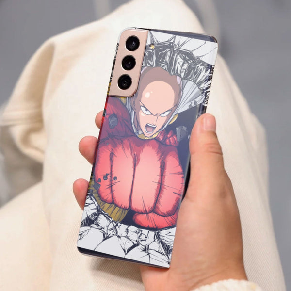 Husa compatibila cu Samsung Galaxy S21 FE model One punch man fist, Silicon, TPU, Viceversa