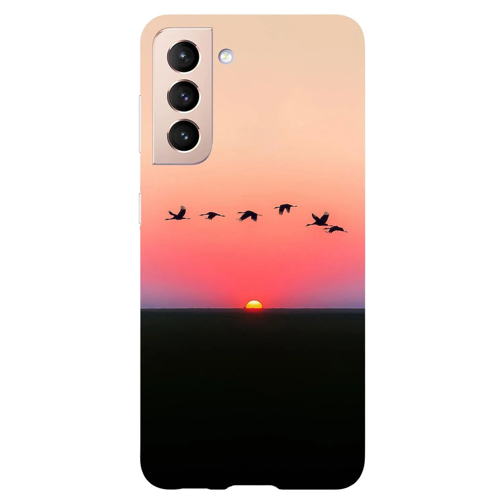 Husa compatibila cu Samsung Galaxy S21 Plus model Over the sunset, Silicon, TPU, Viceversa - Viceversa