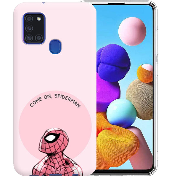 Husa silicon Samsung Galaxy A21s model Pink Spiderman, Silicon, TPU Viceversa