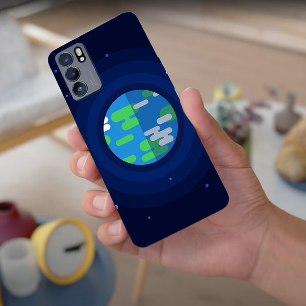 Husa compatibila cu Oppo Reno 5 4G model Pixel Earth, Silicon, TPU, Viceversa