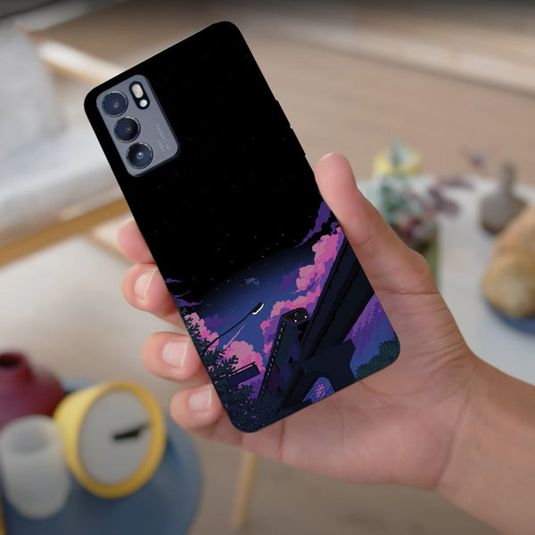 Husa compatibila cu Oppo Reno 5 4G model Pixel train, Silicon, TPU, Viceversa
