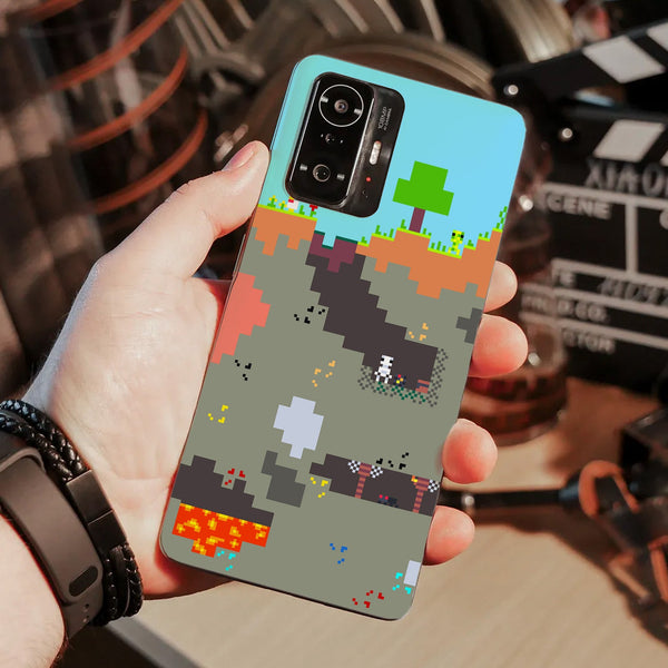 Husa compatibila cu Xiaomi Mi 11 Lite model Pixelated World Minecraft, Silicon, TPU, Viceversa