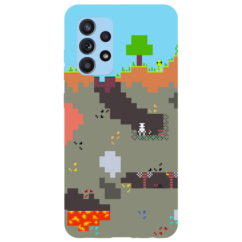 Husa compatibila cu Samsung Galaxy A73 5G model Pixelated World Minecraft, Silicon, TPU, Viceversa