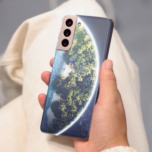 Husa compatibila cu Samsung Galaxy S21 FE model Planet Island, Silicon, TPU, Viceversa