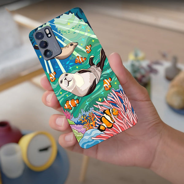 Husa compatibila cu Oppo Reno 5 4G model Planet ocean, Silicon, TPU, Viceversa