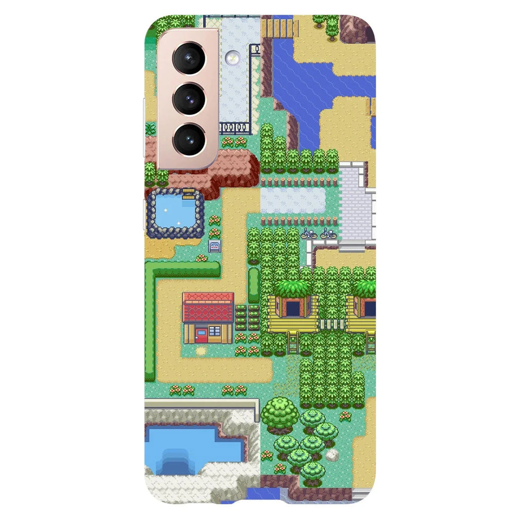 Husa compatibila cu Samsung Galaxy S21 Plus model Pokemon pixelated map, Silicon, TPU, Viceversa - Viceversa