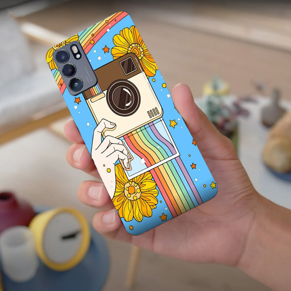 Husa compatibila cu Oppo Reno 5 4G model Polaroid Rainbow, Silicon, TPU, Viceversa