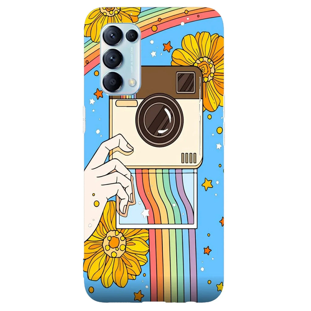 Husa compatibila cu Oppo Reno 4 5G model Polaroid Rainbow, Silicon, TPU, Viceversa - Viceversa