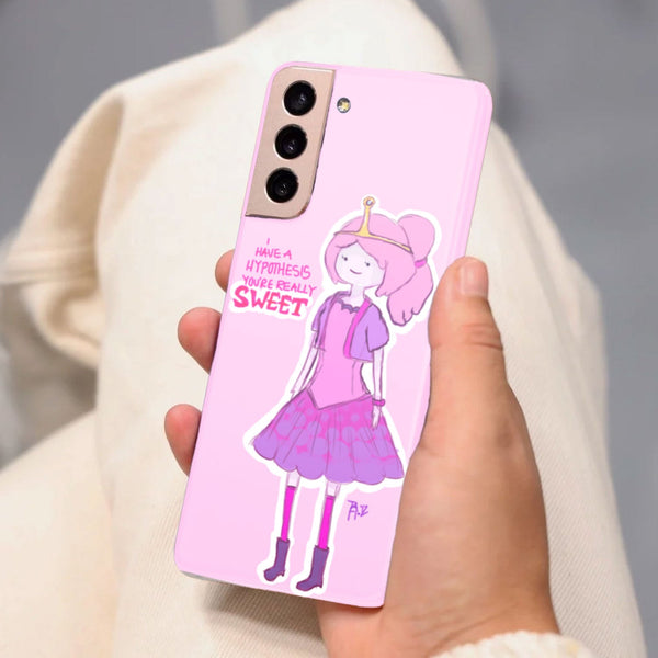 Husa compatibila cu Samsung Galaxy S21 FE model Princess Bumblegum Adventure time, Silicon, TPU, Viceversa