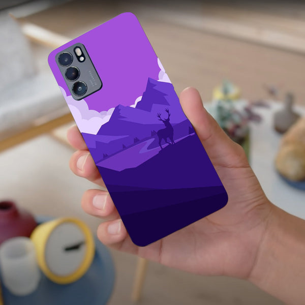 Husa compatibila cu Oppo Reno 5 4G model Purple Nature, Silicon, TPU, Viceversa