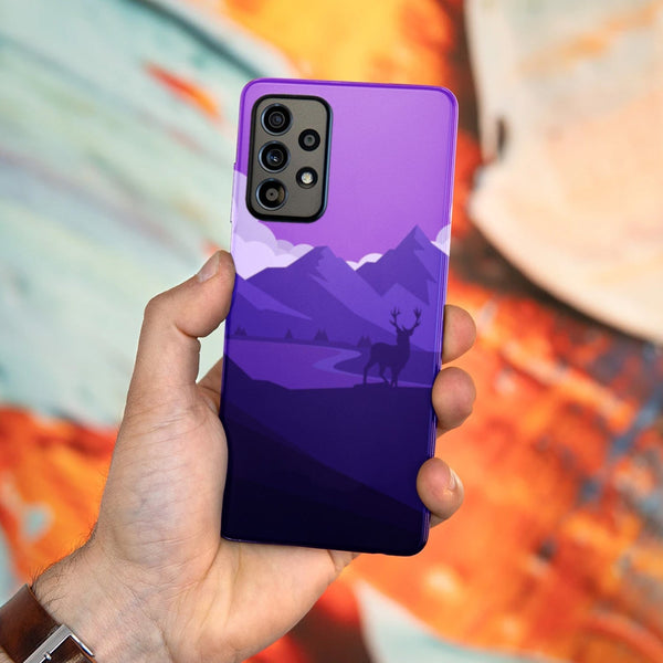 Husa compatibila cu Samsung Galaxy A73 5G model Purple Nature, Silicon, TPU, Viceversa