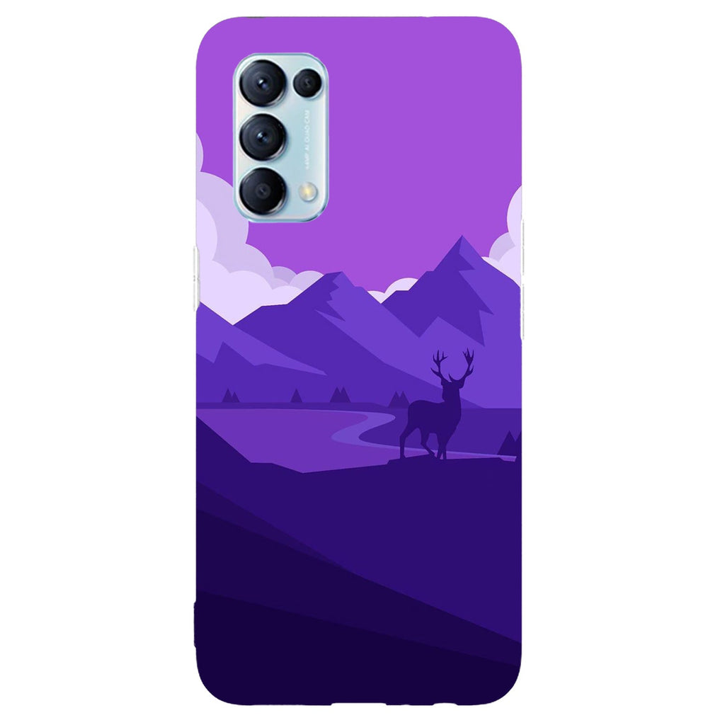 Husa compatibila cu Oppo Reno 5 4G model Purple Nature, Silicon, TPU, Viceversa