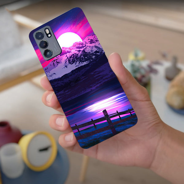 Husa compatibila cu Oppo Reno 5 4G model Purple Night, Silicon, TPU, Viceversa