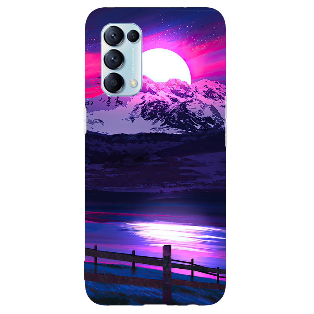 Husa compatibila cu Oppo Reno 5 4G model Purple Night, Silicon, TPU, Viceversa