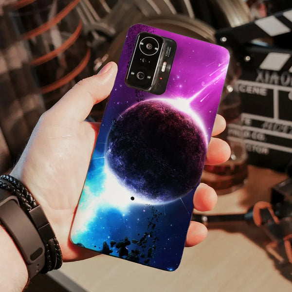 Husa compatibila cu Xiaomi Redmi 10X model Purple Planet, Silicon, TPU, Viceversa - Viceversa
