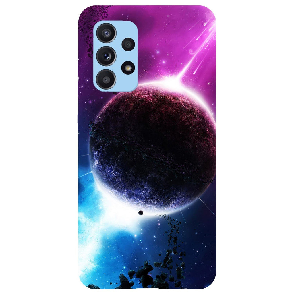 Husa compatibila cu Samsung Galaxy A73 5G model Purple Planet, Silicon, TPU, Viceversa