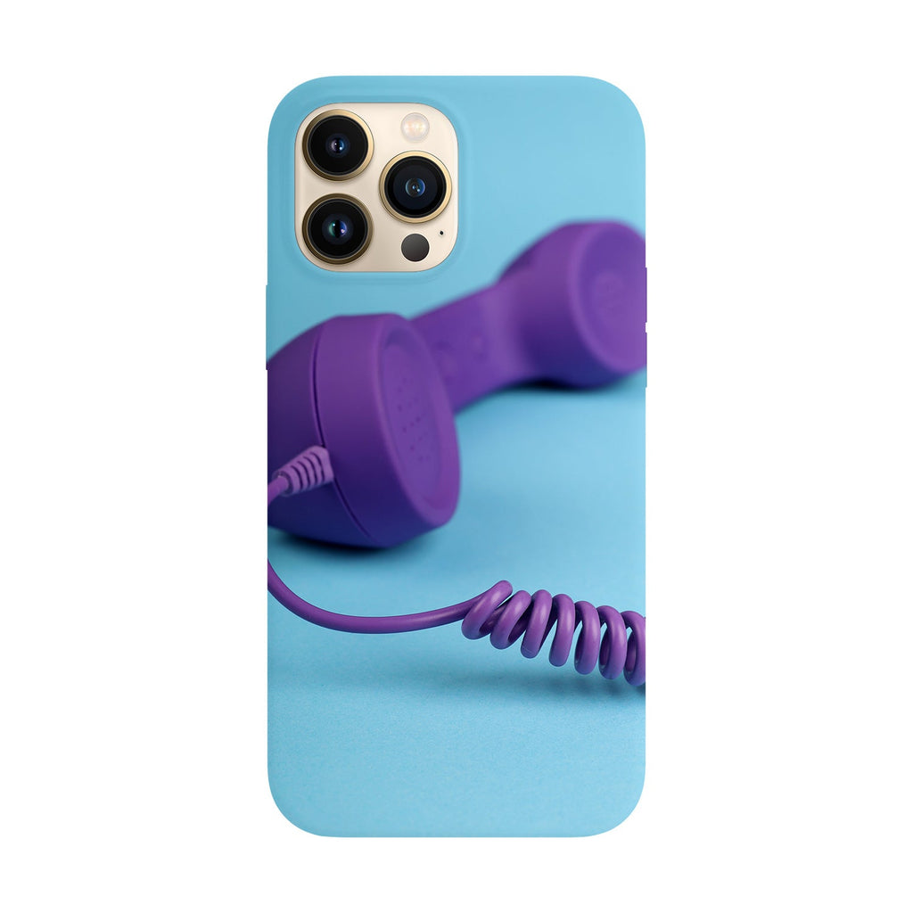 Purple retro phone