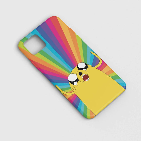 Husa compatibila cu Apple iPhone 12 Mini model Rainbow Jake Adventure Time, Silicon, TPU, Viceversa - Viceversa