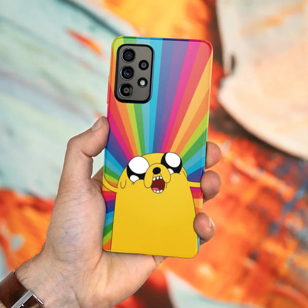 Husa compatibila cu Samsung Galaxy A53 5G model Rainbow Jake Adventure Time, Silicon, TPU, Viceversa - Viceversa
