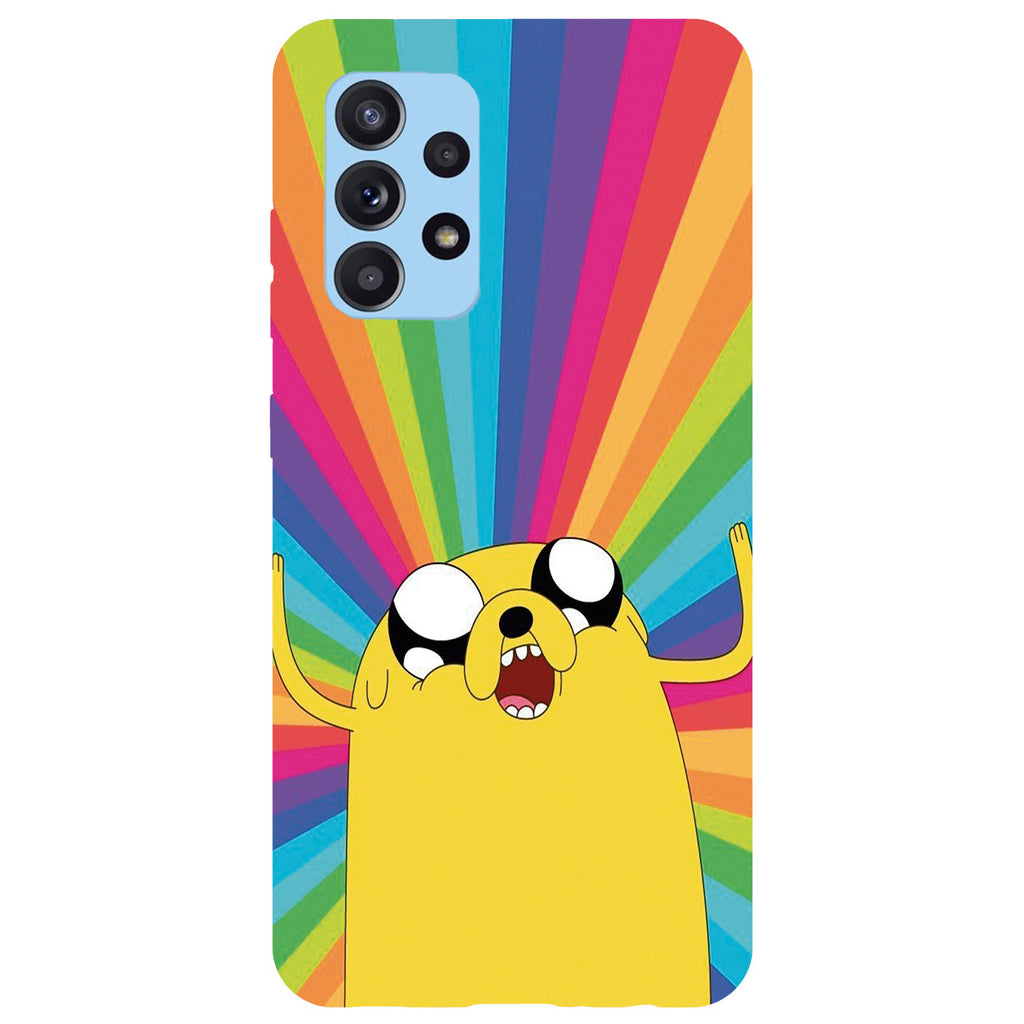 Husa compatibila cu Samsung Galaxy A53 5G model Rainbow Jake Adventure Time, Silicon, TPU, Viceversa
