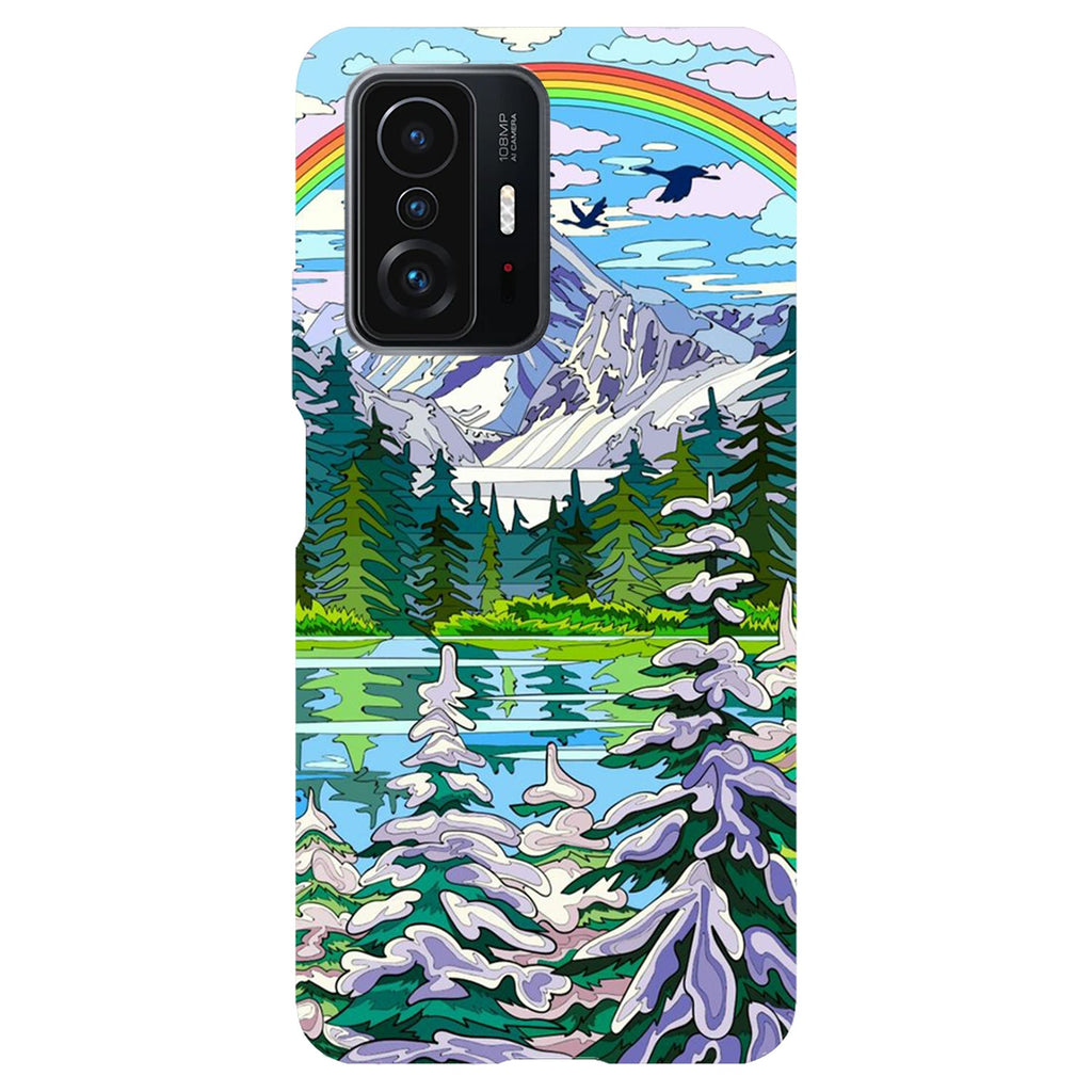 Husa compatibila cu Xiaomi Mi 11 Lite model Rainbow over Nature, Silicon, TPU, Viceversa