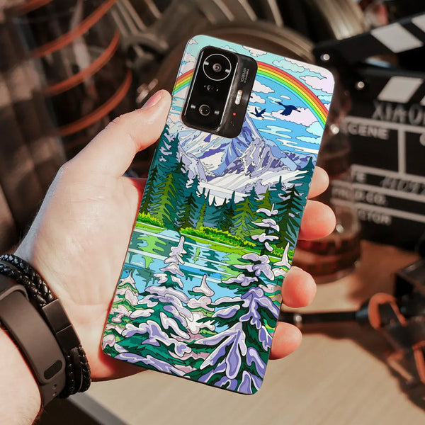 Husa compatibila cu Xiaomi Mi 11 Lite model Rainbow over Nature, Silicon, TPU, Viceversa