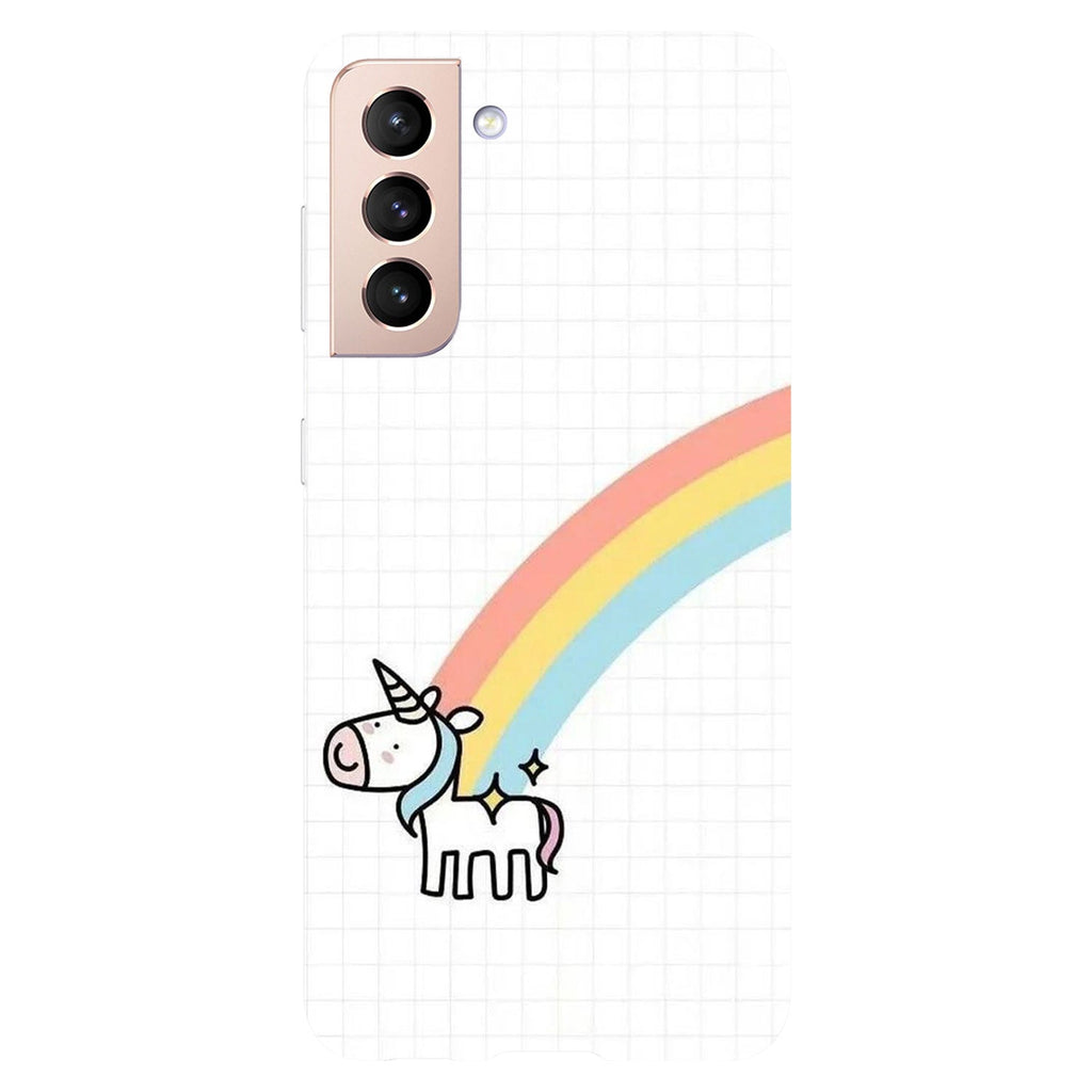 Husa Samsung Galaxy S21 FE model Rainbow Unicorn, Silicon, TPU, Viceversa