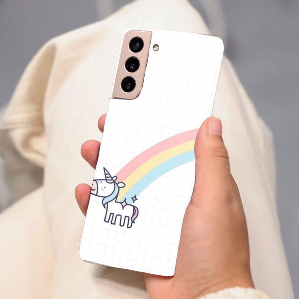 Husa Samsung Galaxy S21 FE model Rainbow Unicorn, Silicon, TPU, Viceversa
