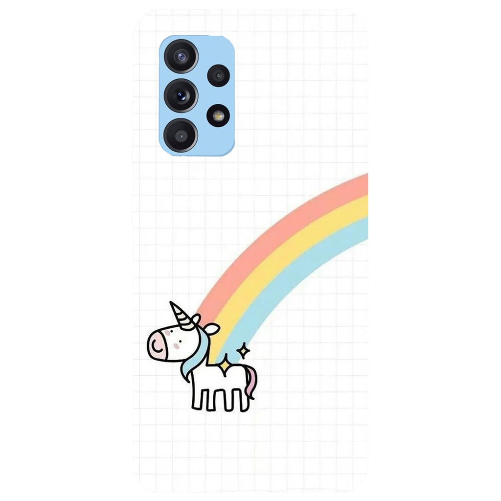 Husa compatibila cu Samsung Galaxy A73 5G model Rainbow Unicorn, Silicon, TPU, Viceversa