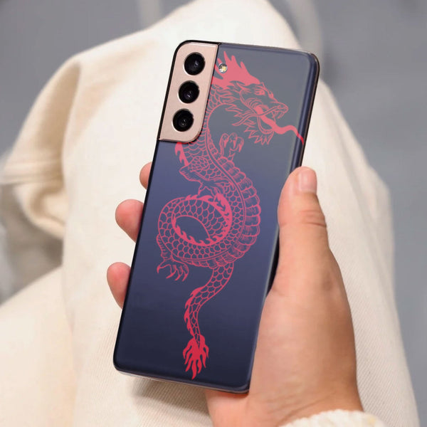 Husa compatibila cu Samsung Galaxy S21 FE model Red Dragon, Silicon, TPU, Viceversa