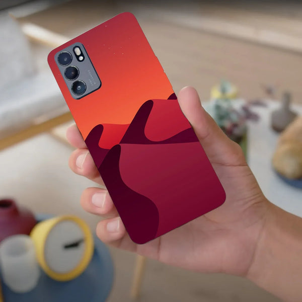 Husa compatibila cu Oppo Find X3 model Red Dunes, Silicon, TPU, Viceversa - Viceversa
