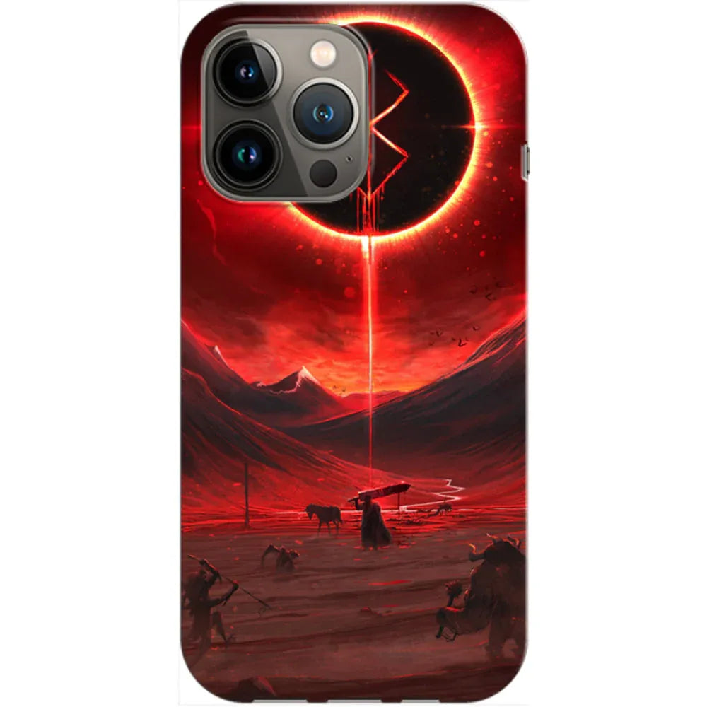 Husa compatibila cu Apple iPhone 14 model Red Eclipse, Silicon, TPU, Viceversa - Viceversa