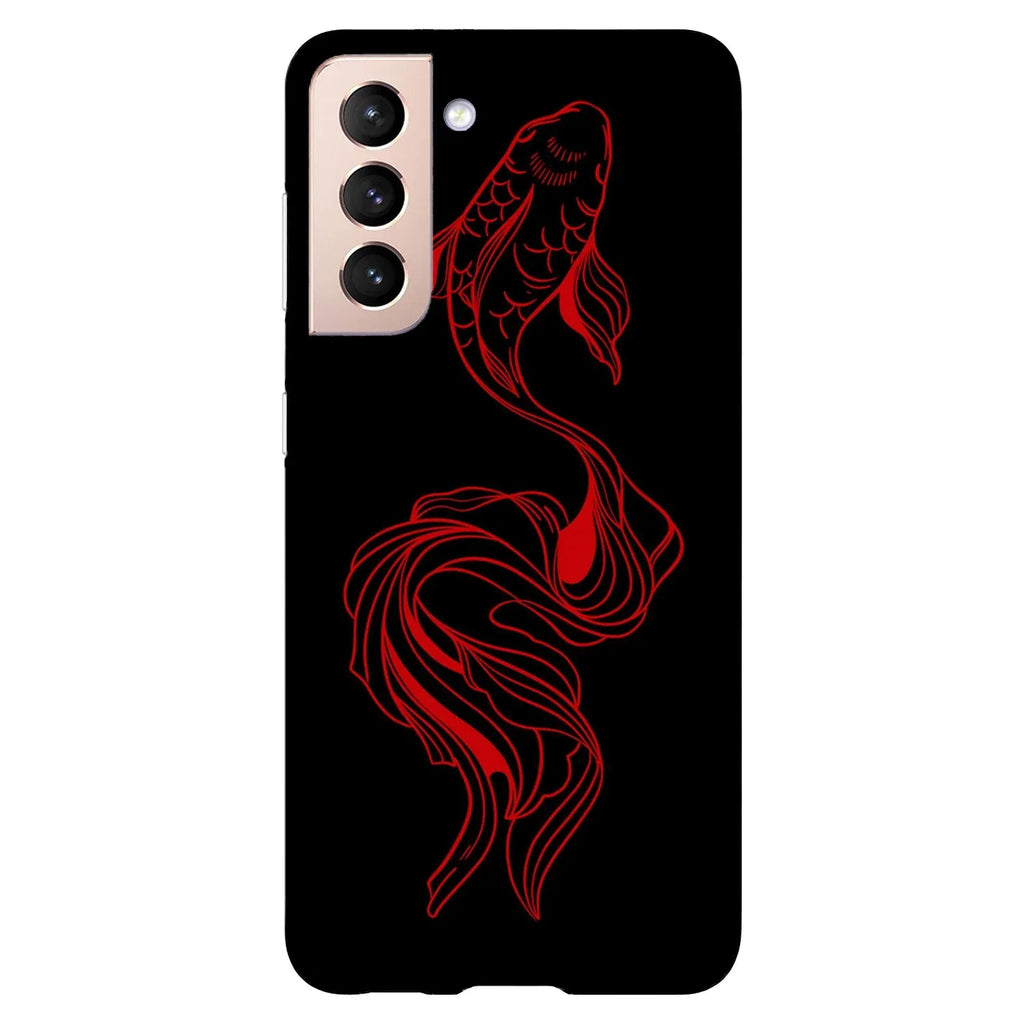 Husa compatibila cu Samsung Galaxy S21 model Red Koi Fish, Silicon, TPU, Viceversa - Viceversa
