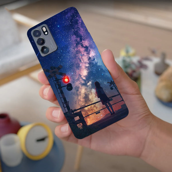 Husa compatibila cu Oppo Reno 5 4G model Red Light, Silicon, TPU, Viceversa