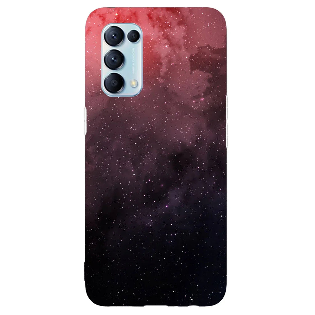 Husa compatibila cu Oppo Reno 4 Lite model Red stars, Silicon, TPU, Viceversa - Viceversa