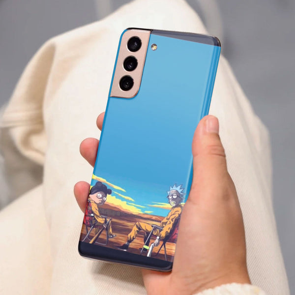 Husa Samsung Galaxy S21 FE model Rick And Morty Breaking Bad, Silicon, TPU, Viceversa