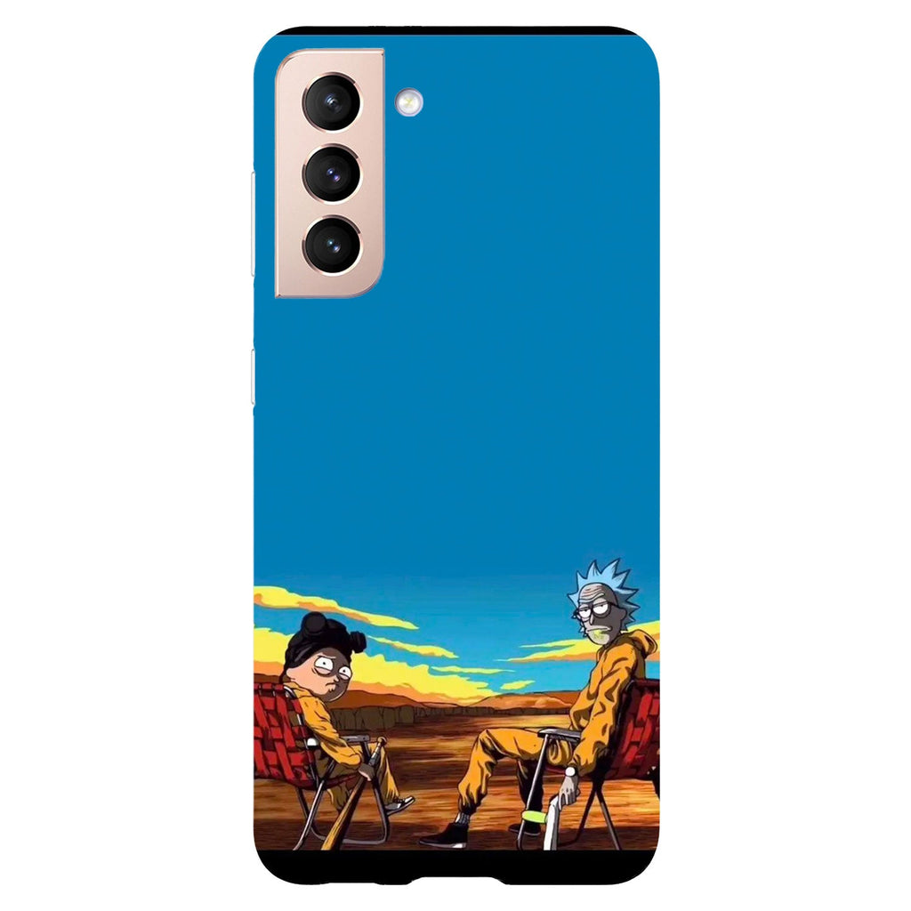 Husa Samsung Galaxy S21 FE model Rick And Morty Breaking Bad, Silicon, TPU, Viceversa