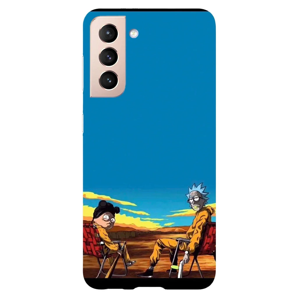 Husa Samsung Galaxy S22 Ultra model Rick And Morty Breaking Bad, Silicon, TPU, Viceversa - Viceversa