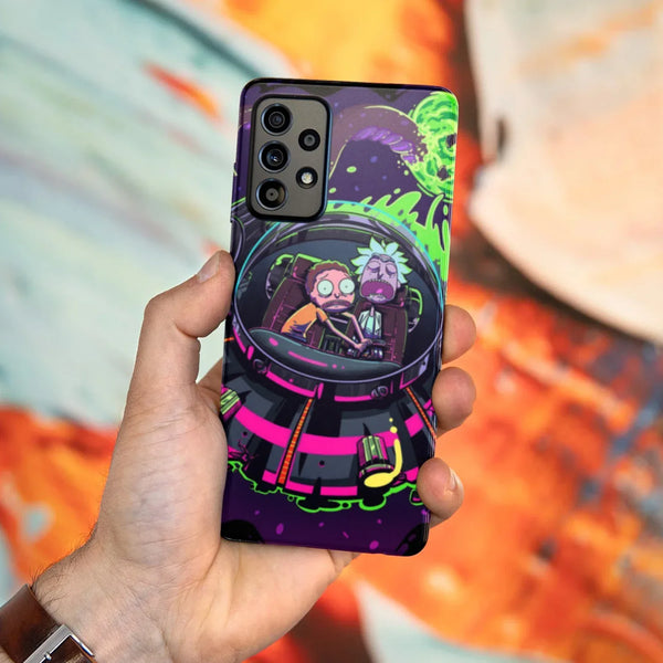 Husa compatibila cu Samsung Galaxy A53 5G model Rick and Morty crashing, Silicon, TPU, Viceversa - Viceversa