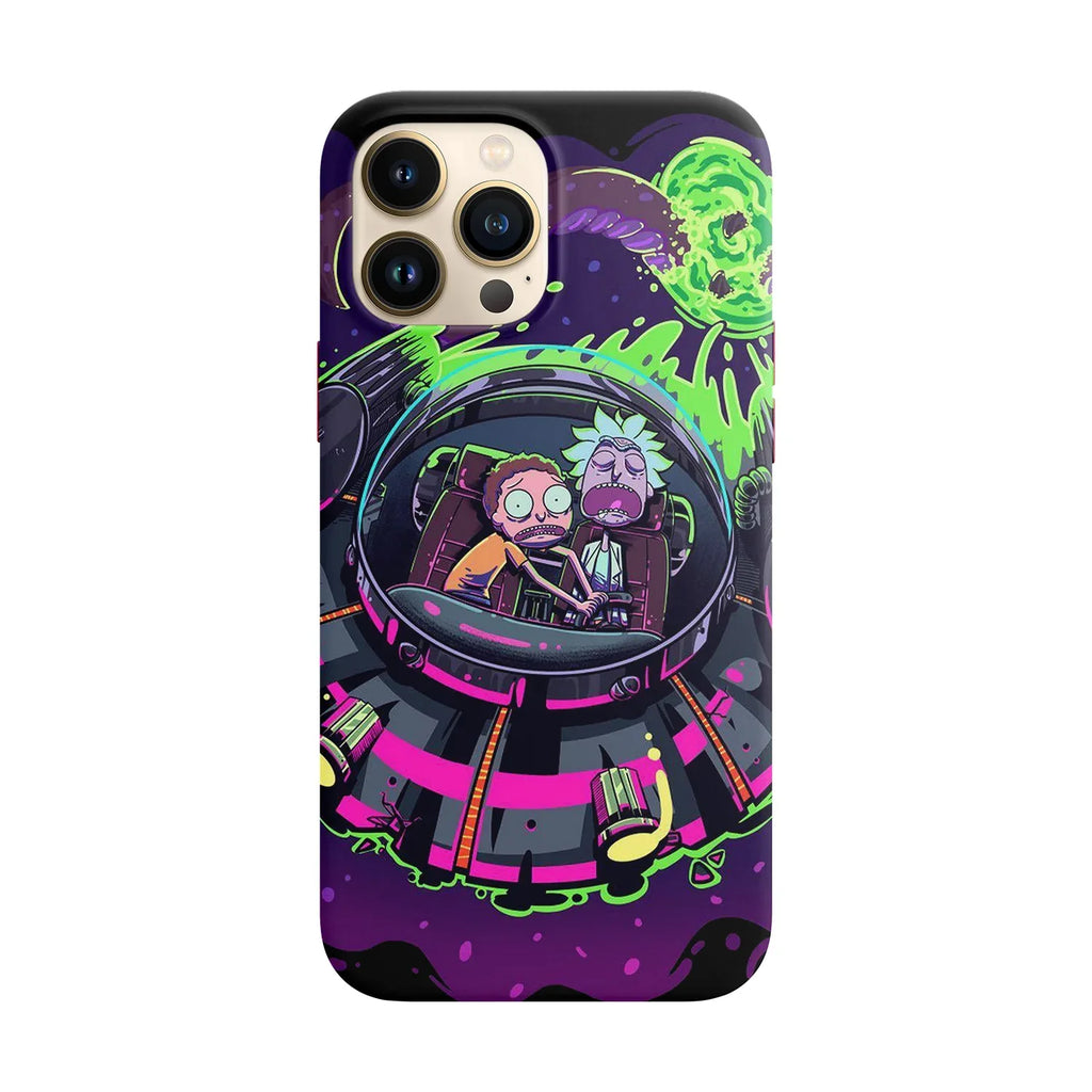 Husa compatibila cu Apple iphone 13 Pro model Rick and Morty crashing,Silicon, Tpu, Viceversa - Viceversa