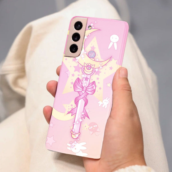 Husa compatibila cu Samsung Galaxy S21 FE model Sailor Moon wand, Silicon, TPU, Viceversa