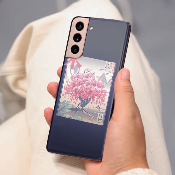 Husa compatibila cu Samsung Galaxy S21 FE model Sakura tree, Silicon, TPU, Viceversa