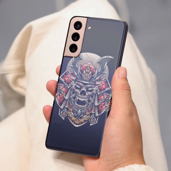 Husa compatibila cu Samsung Galaxy S21 FE model Samurai skull, Silicon, TPU, Viceversa