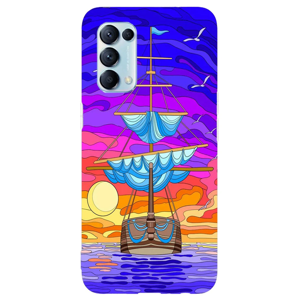 Husa compatibila cu Oppo Reno 5 5G model Sea Journey, Silicon, TPU, Viceversa - Viceversa