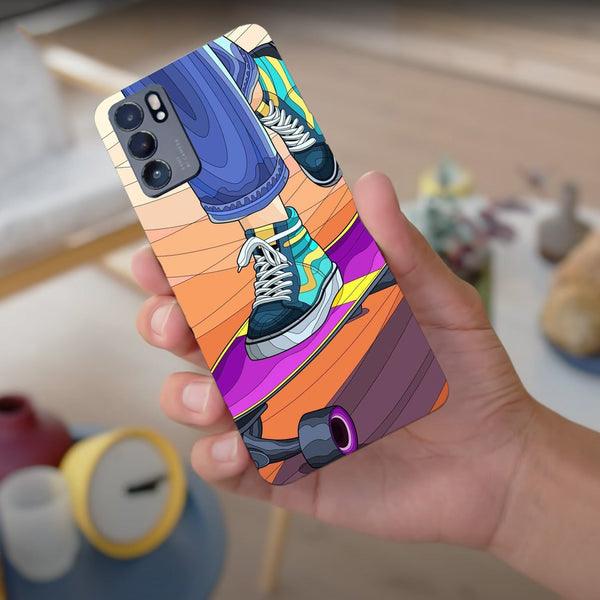 Husa compatibila cu Oppo Reno 5 4G model Skater Girl, Silicon, TPU, Viceversa