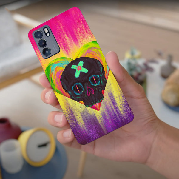 Husa compatibila cu Oppo Reno 5 4G model Skull Art, Silicon, TPU, Viceversa