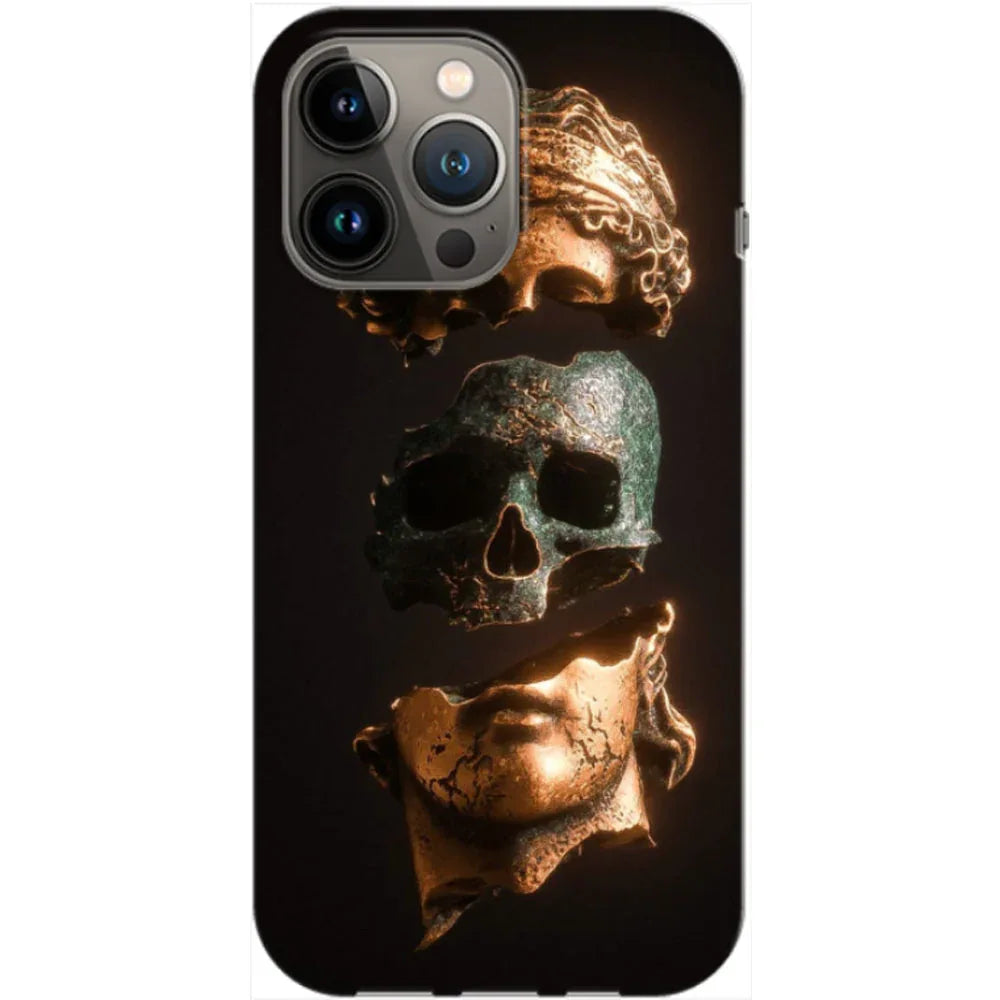 Husa compatibila cu Apple iPhone 14 Pro model Skull Statue, Silicon, TPU, Viceversa - Viceversa
